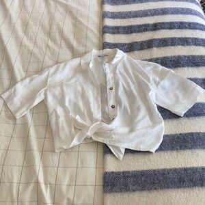 Tie front Topshop blouse from Nordstrom